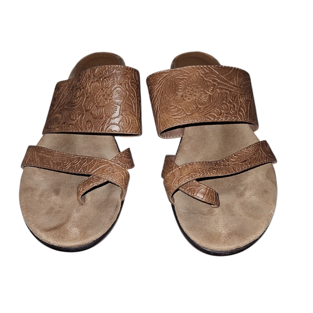 Yuu Portney Brown Leather Sandals Women's 8